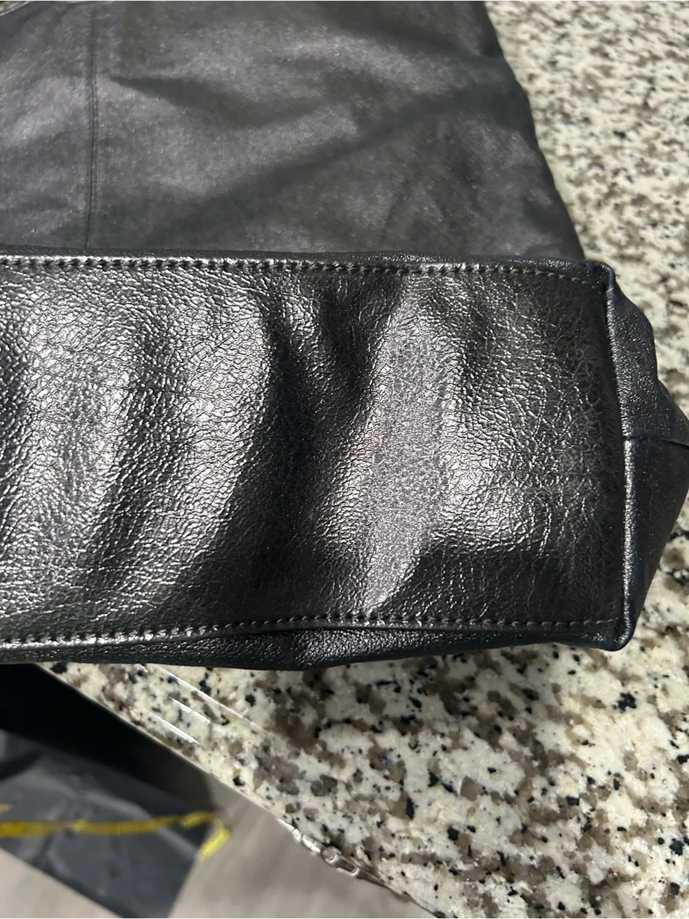 Wilsons Leather Metallic Black Tote